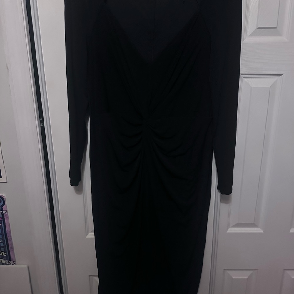 Eloquii Black Long Sleeve body con Dress